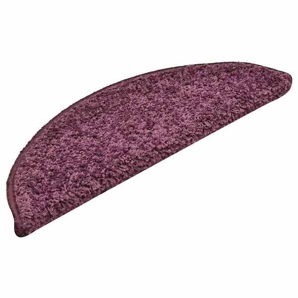 vidaXL trappemåtter 15 stk. 56x17x3 cm mørklilla