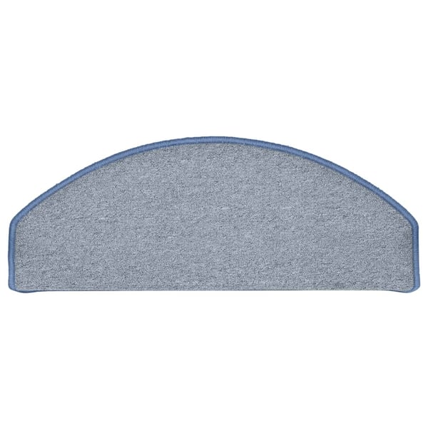 vidaXL Trappematter 15 stk 65x24x4 cm lysegrå og blå halvrund store