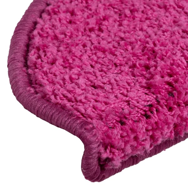 vidaXL trappemåtter 15 stk. 65x21x4 cm lyserød