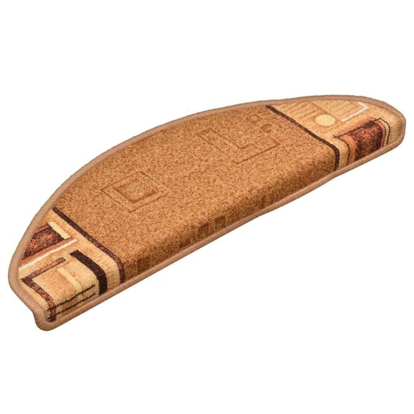 vidaXL Selvklebende trappematter 15 stk beige 65x21x4 cm
