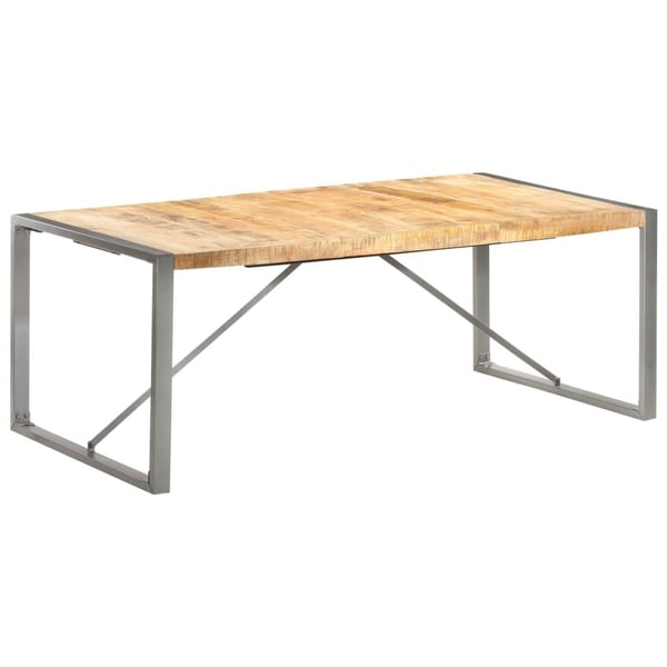 vidaXL spisebord 200x100x75 cm massivt ru mangotræ