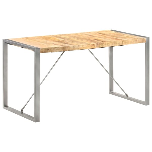 vidaXL spisebord 140x70x75 cm massivt ru mangotræ