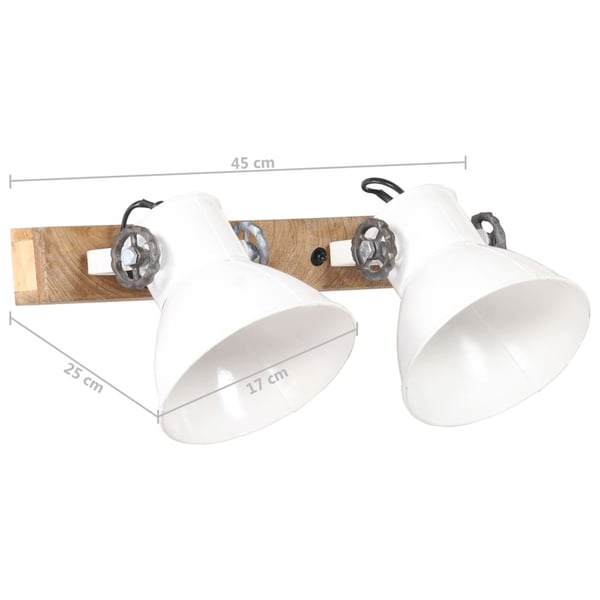 vidaXL Industriell vegglampe hvit 45x25 cm E27
