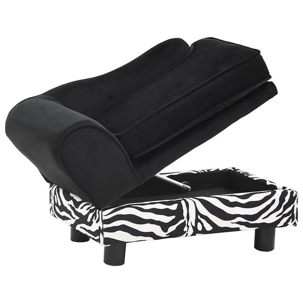 vidaXL hundesofa 57x34x36 cm plys sort