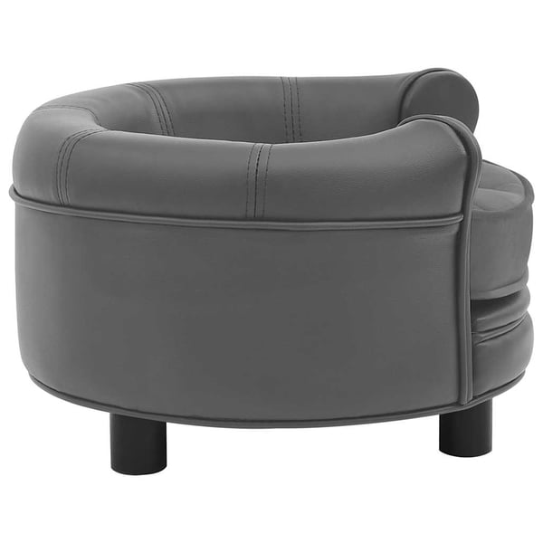 vidaXL hundesofa 48x48x32 cm plys og kunstlæder grå