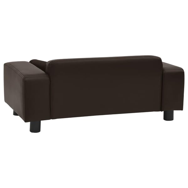 vidaXL hundesofa 81x43x31 cm plys og kunstlæder brun