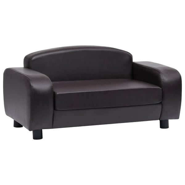 vidaXL hundesofa 80x50x40 cm kunstlæder brun