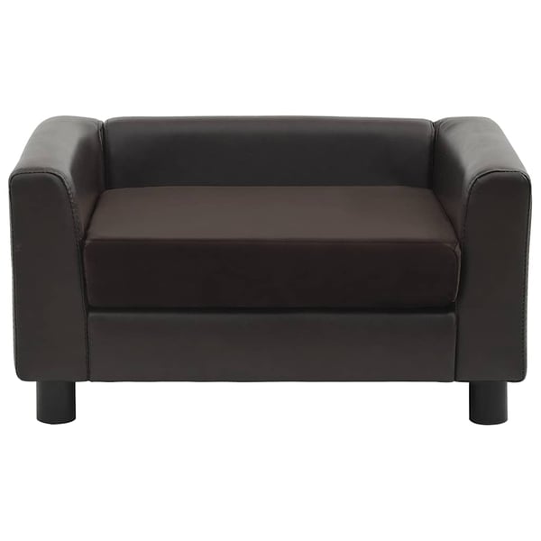 vidaXL hundesofa 60x43x30 cm plys og kunstlæder brun