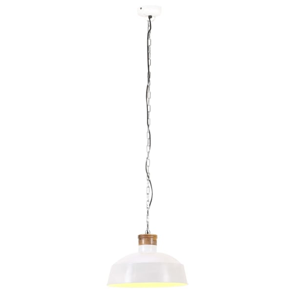 vidaXL Teollistyylinen riippuvalaisin 58 cm valkoinen E27