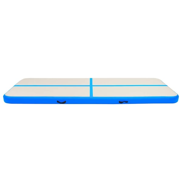 vidaXL Oppblåsbar gymnastikkmatte med pumpe 500x100x20 cm PVC blå