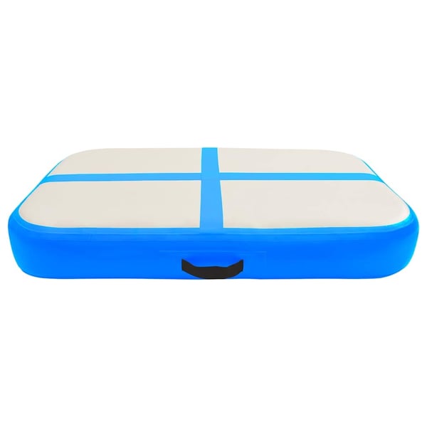 vidaXL oppustelig gymnastikmåtte med pumpe 60x100x10 cm PVC blå