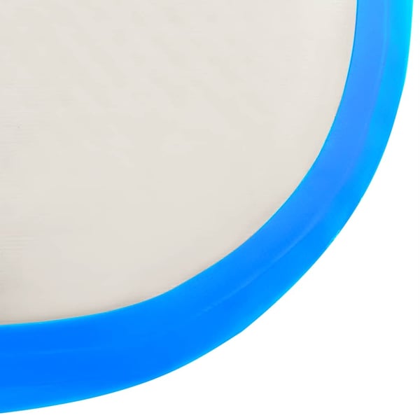 vidaXL oppustelig gymnastikmåtte med pumpe 400x100x20 cm PVC blå