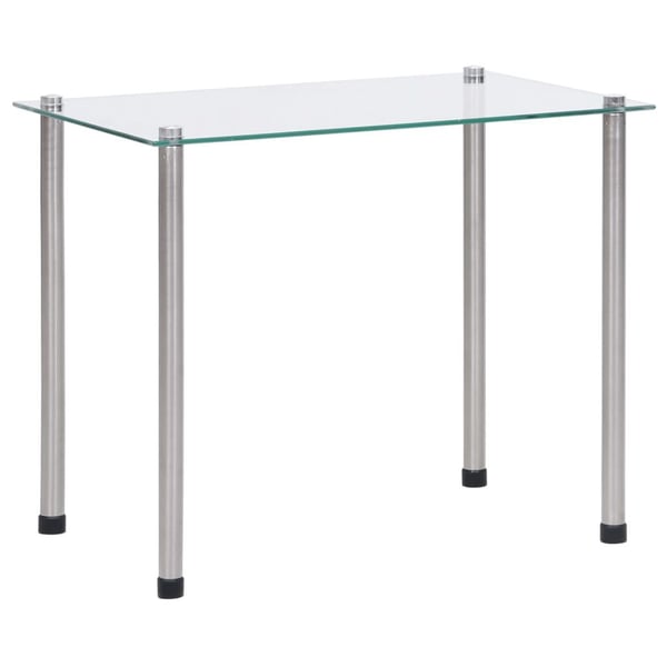vidaXL Stablebord 3 stk gjennomsiktig herdet glass