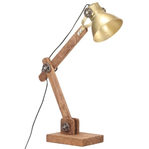 vidaXL Industriell bordlampe messing rund 58x18x90 cm E27