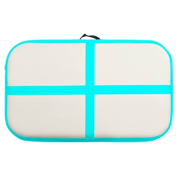 vidaXL Oppblåsbar gymnastikkmatte med pumpe 60x100x20 cm PVC grønn