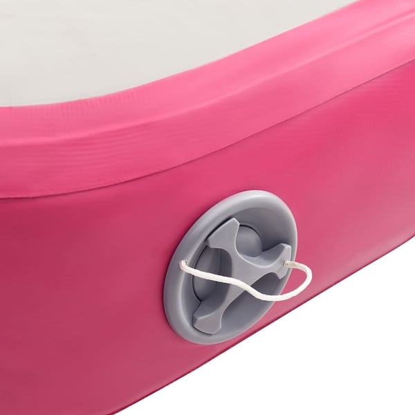 vidaXL Oppblåsbar gymnastikkmatte med pumpe 60x100x20 cm PVC rosa