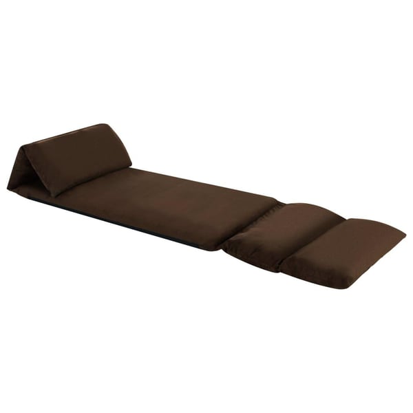 vidaXL foldbar gulvstol mikrofiber brun