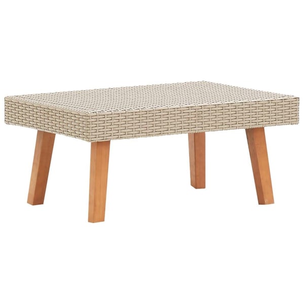 vidaXL haveloungesæt 3 dele med hynder polyrattan beige