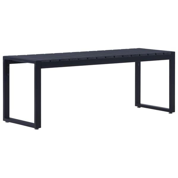 vidaXL Puutarhapenkki 120,5 cm polystyreenilevy musta