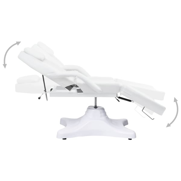vidaXL massagebord 180x62x(86,5-118) cm hvid