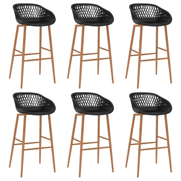 vidaXL Bargrupp 7 delar svart
