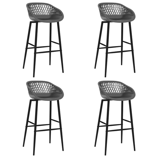 vidaXL barsæt 5 dele hvid og grå