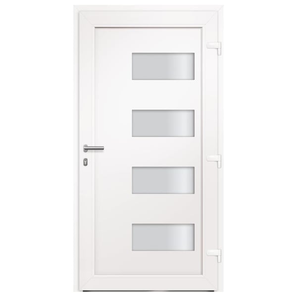 vidaXL hoveddør 110x210 cm aluminium og PVC antracitgrå