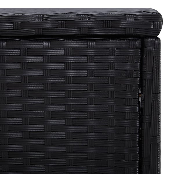 vidaXL liggestole med tebord 3 dele polyrattan sort