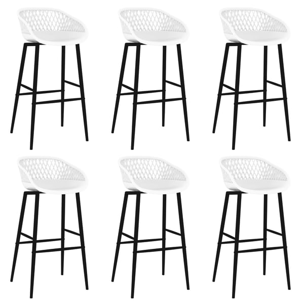 vidaXL Barsett 7 deler svart og hvit
