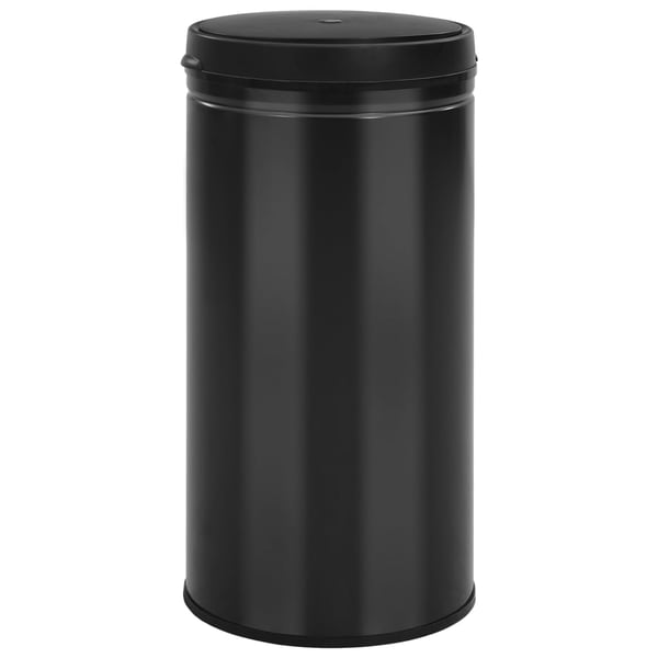 vidaXL affaldsspand med sensor 70 l kulstofstål sort