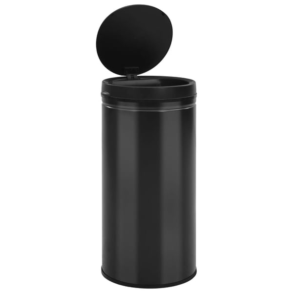 vidaXL affaldsspand med sensor 70 l kulstofstål sort