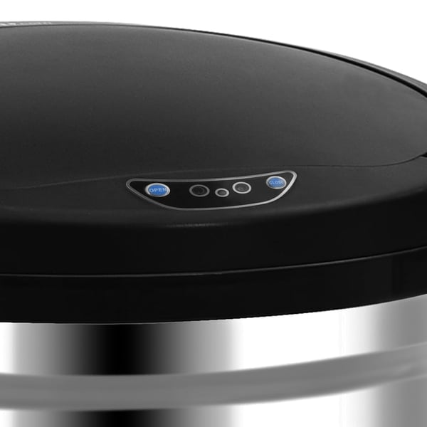 vidaXL affaldsspand med sensor 40 l rustfrit stål