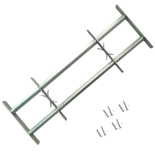 vidaXL Justerbare vindusgitter 2 stk 700-1050 mm