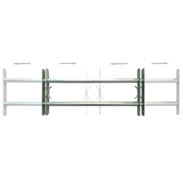 vidaXL Justerbare vindusgitter 2 stk 700-1050 mm