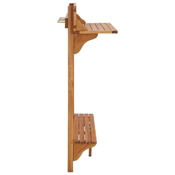 vidaXL Barbord for balkong 90x37x122,5 cm heltre akasie