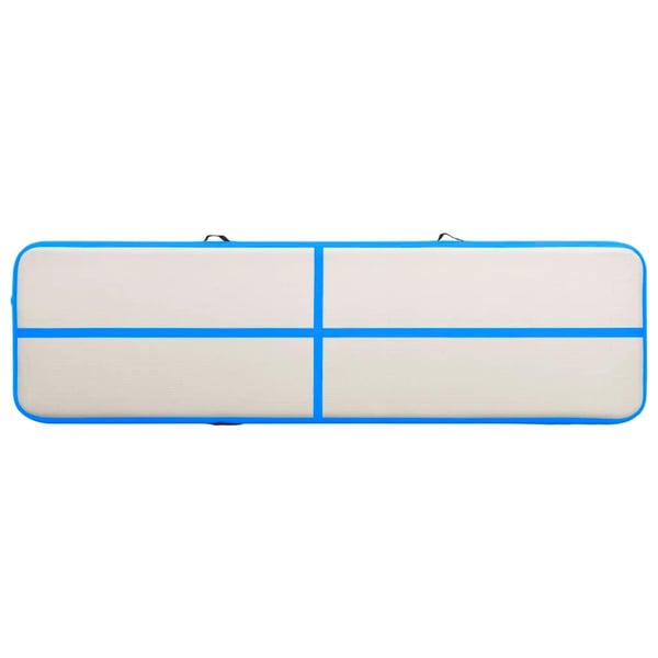 vidaXL Oppblåsbar gymnastikkmatte med pumpe 700x100x20 cm PVC blå