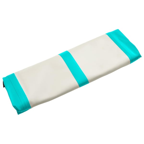 vidaXL Oppblåsbar gymnastikkmatte med pumpe 600x100x15 cm PVC grønn