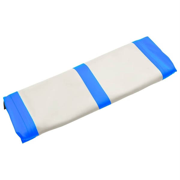 vidaXL Oppblåsbar gymnastikkmatte med pumpe 300x100x20 cm PVC blå