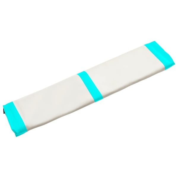 vidaXL Oppblåsbar gymnastikkmatte med pumpe 200x200x15 cm PVC grønn