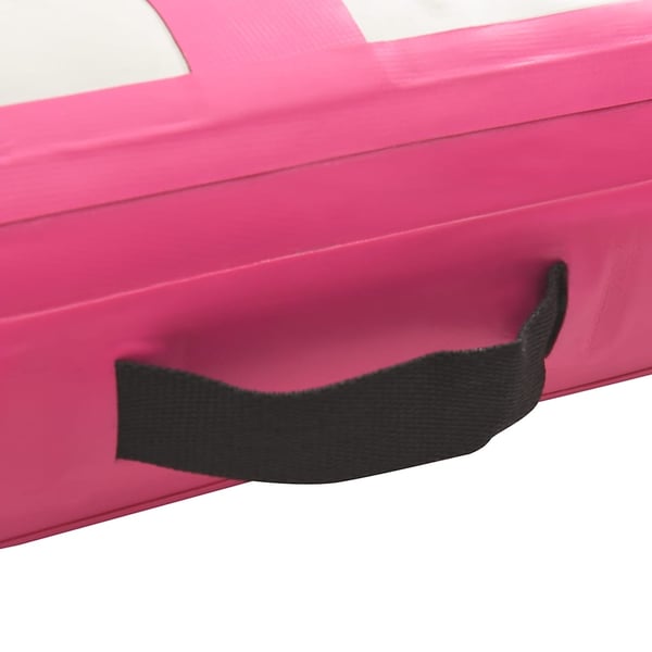 vidaXL Uppblåsbar gymnastikmatta med pump 200x200x20 cm PVC rosa