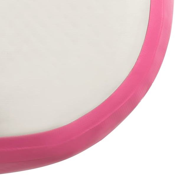 vidaXL Oppblåsbar gymnastikkmatte med pumpe 400x100x15 cm PVC rosa