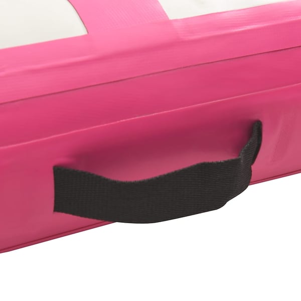 vidaXL Oppblåsbar PVC gymnastikkmatte med pumpe 200x200x15 cm rosa