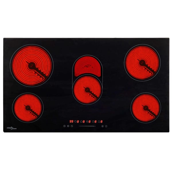 vidaXL Keramisk platetopp 5 kokesoner berøringskontroll 77 cm 8500 W