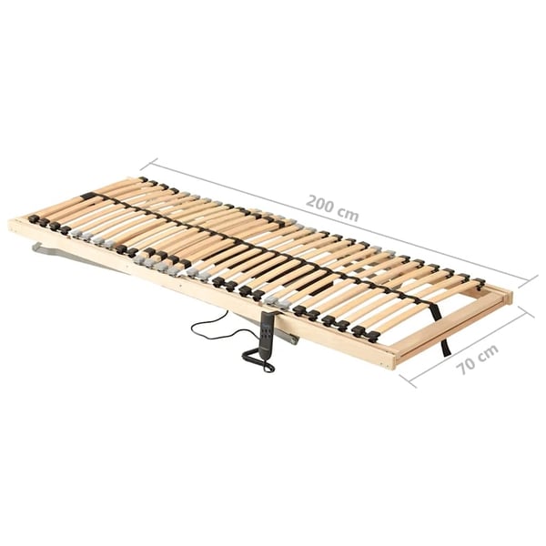 vidaXL Elektrisk lamellbunn med 28 lameller 7 soner 70x200 cm