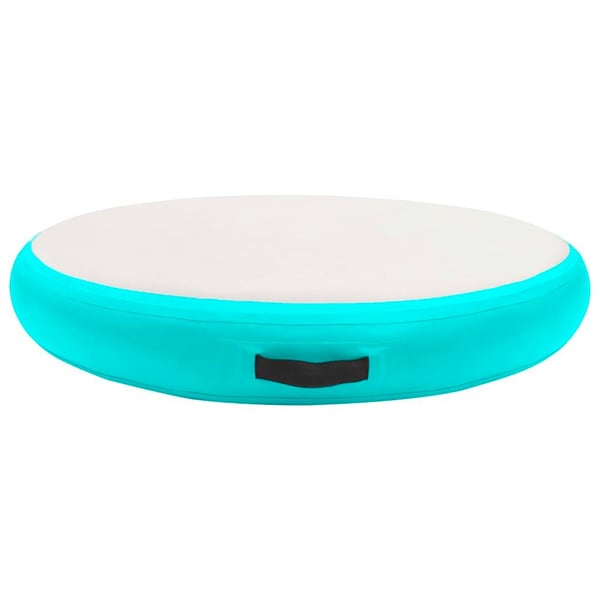 vidaXL Oppblåsbar gymnastikkmatte med pumpe 100x100x20 cm PVC grønn
