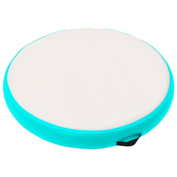 vidaXL Oppblåsbar gymnastikkmatte med pumpe 100x100x20 cm PVC grønn