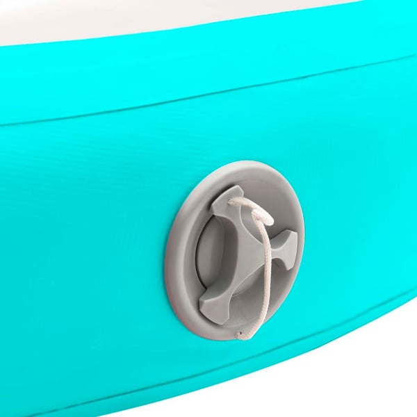 vidaXL Oppblåsbar gymnastikkmatte med pumpe 100x100x15 cm PVC grønn