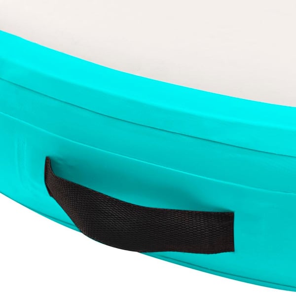 vidaXL Oppblåsbar gymnastikkmatte med pumpe 100x100x15 cm PVC grønn