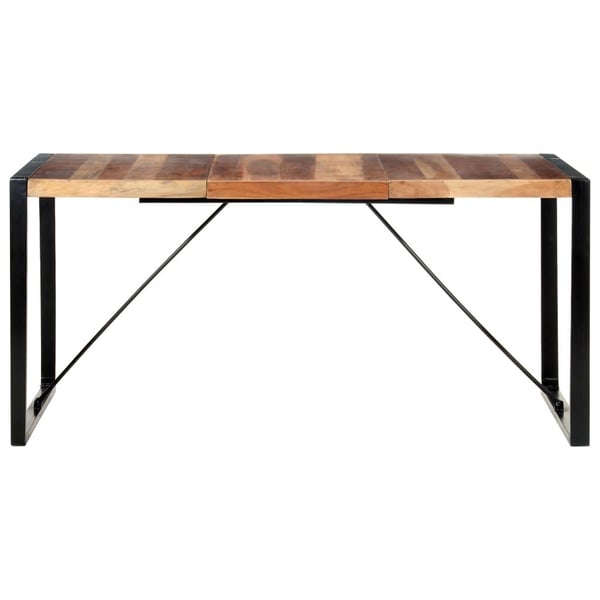vidaXL spisebord 160x80x75 cm massivt træ med sheeshamfinish
