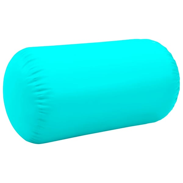 vidaXL Oppblåsbar gymnastikkrull med pumpe 120x90 cm PVC grønn